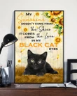 Black Cat My Sunshine Gift For Cat Lovers Matte Canvas