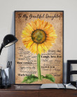 Matte Canvas Mom Gift For Daughter Today Is A Greatt Day Sunflower