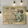 Dad Gift For Son I Will Always Carry You In My Heart Matte Canvas
