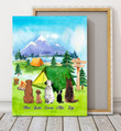 Camping Together Blue Sky Custom Name Gift For Dog Lovers Matte Canvas