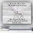 The Strength Of My Love For You Matte Canvas White Unicorn