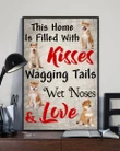 Akita Kisses Wagging Tail Matte Canvas Gift For Dog Lovers