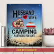 Camping Partners For Life Custom Photo Matte Canvas