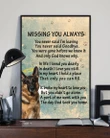 Missing You Always German Shepherd Gift For Dog Lovers Matte Canvas