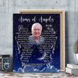 Custom Photo And Name Gift For Dad Matte Canvas Arms Of Angels