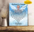Although You Sleep In Heaven Custom Name And Photo Gift For Husband Matte Canvas