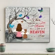 Custom Name Matte Canvas Gift For Dog Lovers Heaven In Our Home