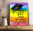 It's Your Time To Soar Congrats Senior 2020 Lgbt Flag Custom Name Matte Canvas