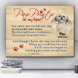 You Left Paw Prints On My Heart Gift For Dog Lovers Custom Name And Photo And Number Matte Canvas