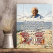 We Will Meet Again Gift For Angel Dad Custom Name And Photo And Number Matte Canvas