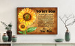 Sunflower Mom Gift For Son Matte Canvas So Proud Of You