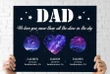 Custom Name Matte Canvas Gift For Family Father And Daughter Son Constellation Map