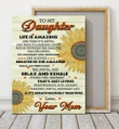 Mom Gift For Daughter Matte Canvas Sunflower Life Is Amazing