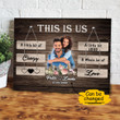 This Is Us A Little Bit Of Crazy Gift For Lover Custom Name And Photo And Number Matte Canvas
