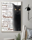 Black Cat I Thought Of You Gift For Cat Lovers Matte Canvas