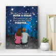 Forever Moon And Stars Gift For Lover Custom Name Matte Canvas