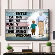 The Characteristics Of A Grandpa Custom Name Matte Canvas Gift For Family