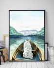 American Eskimo Dog On The Boat Gift For Dog Lovers Matte Canvas