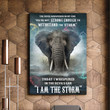 Elephant I Am The Storm Wild Life Matte Canvas