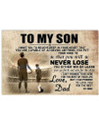 Matte Canvas Dad Gift For Son You Will Never Lose Soccer