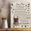I'm Free Gift For Dog Lovers Custom Name And Photo And Number Matte Canvas