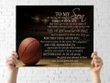 Basketball Gift For Son Matte Canvas The Toughest Times Of Your Time