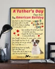 A Father's Day Poem American Bulldog Gift For Dog Lovers Matte Canvas
