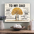 Gift For Dad Not Easy For A Man To Raise A Child Matte Canvas