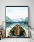 American Bulldog On The Boat Gift For Dog Lovers Matte Canvas