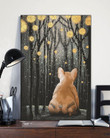 French Bulldog Night Forest Gift For Dog Lovers Matte Canvas