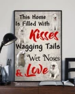 American Eskimo Dog Kisses Wagging Tail Gift For Dog Lovers Matte Canvas