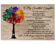 You Are The Reason Colorful Tree Matte Canvas Mom Gift For Daughter