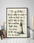 A Guiding Lighthouse Matte Canvas Daughter Gift For Father