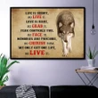 Wolf Life Is Short So Live It Matte Canvas