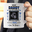 Dear Daddy Police I Can't Wait To Meet You Thin Blue Line Custom Name Printed Mug