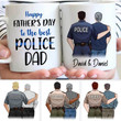 Happy Father‘s Day To The Best Police Dad Thin Blue Line Custom Name Printed Mug