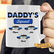 Daddy‘s Police Squad Thin Blue Line Gift For Police Dad Custom Name Printed Mug