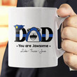 Police Daddy Shark You Are Jawsome Thin Blue Line Custom Name Printed Mug