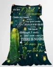 I Miss You So Much Gift For Angel Dad Starry Night Sherpa Fleece Blanket
