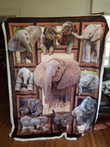 Beautiful Elephants Wildlife Gift For Elephant Lovers Sherpa Fleece Blanket