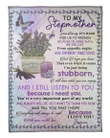 Gift For Step Mom Butterfly You Are A Very Important Part Of My World Sherpa Fleece Blanket