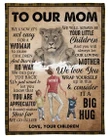Lion Gift For Our Mom You Will Always Be Our Loving Mother Sherpa Fleece Blanket
