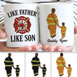 Firefighter Dad I Love You From Daughter Thin Red Line Custom Name Printed Mug