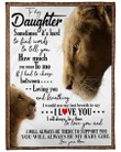Lion Gift For Daughter How Much You Mean To Me Sherpa Fleece Blanket