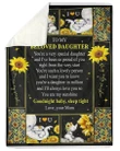 Elephant You Are A Daughter In Million Gift For Daughter Sherpa Fleece Blanket