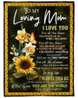Sunflowers Love You For All The Times Daughter Gift For Loving Mom Sherpa Fleece Blanket