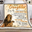 Lion My Love Will Follow You Gift For Daughter Sherpa Fleece Blanket