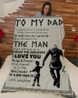 Daughter Gift For Dad I Love You Always Sherpa Fleece Blanket