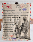 Air Mail Letter To Daughter From Veteran Dad Be Brave Sherpa Fleece Blanket