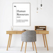 Human Resources Definition Office Decor White Vertical Poster